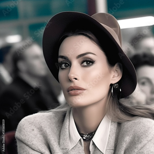 oung and Beautiful Model Embodying Success, Independence and Confidence for Fashion Magazine