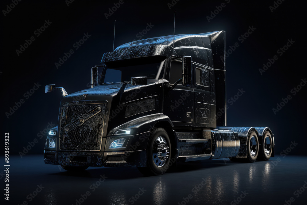truck isolated on white created with Generative AI technology truck isolated on white created with Generative AI technology