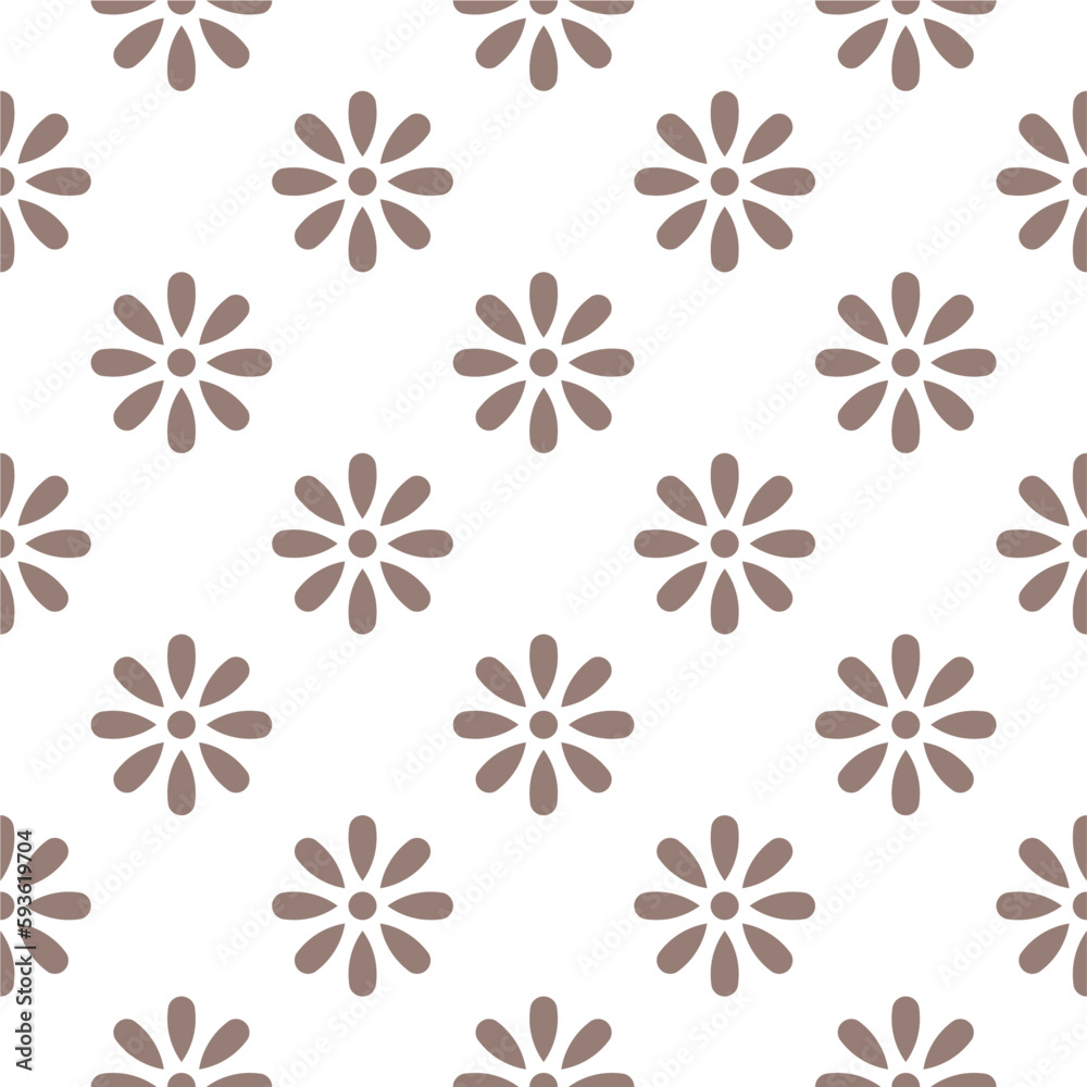 A simple pattern with flowers on a white background A simple pattern with flowers on a white background
