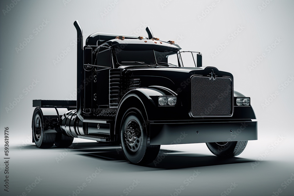 truck isolated on white created with Generative AI technology