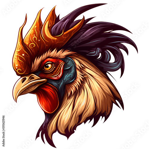 Fotomurale rooster head
