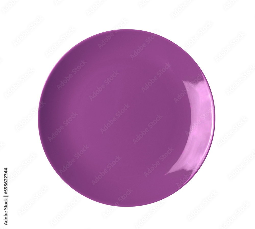 Obraz premium pink ceramic plate on transparent png