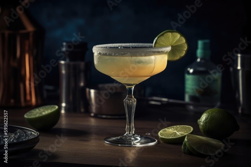 Delicious Martini Cocktail Drink Generative Ai