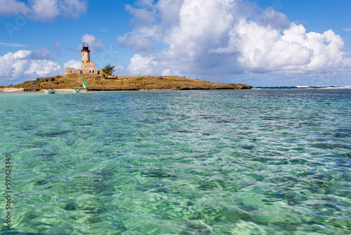Lighthouse ruin on Ile aux Fouquets, Mauritius photo