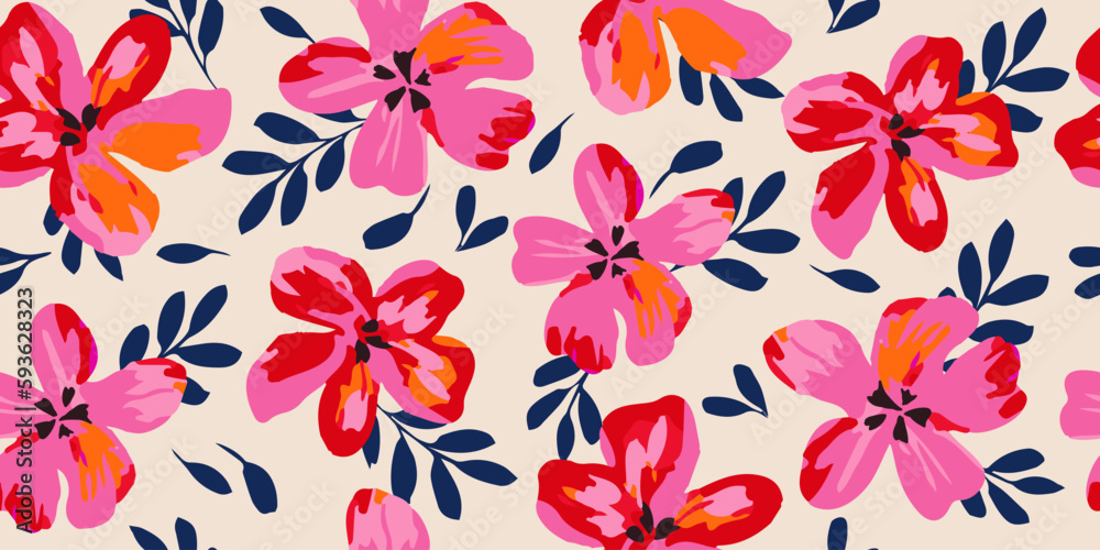 Hand drawn flowers, seamless patterns with floral for fabric, textiles, clothing, wrapping paper, cover, banner, interior decor, abstract backgrounds. Hand drawn flowers, seamless patterns with floral for fabric, textiles, clothing, wrapping paper, cover, banner, interior decor, abstract backgrounds.
