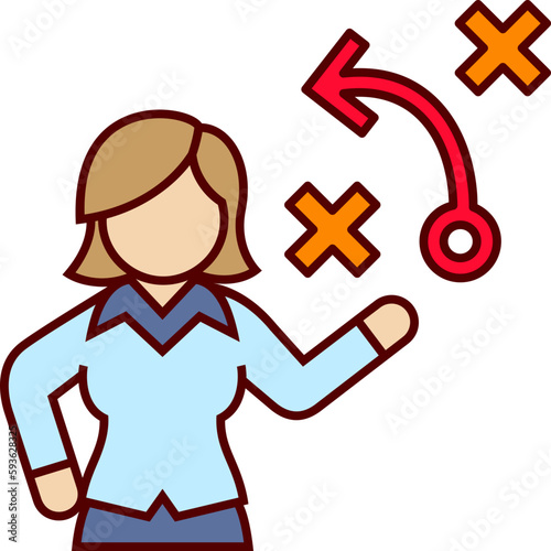Business Strategist Color Icon
