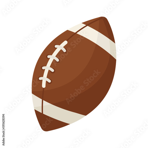 Cute cartoon style ball for American football.