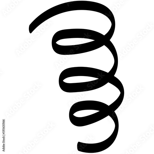 spring spiral pencil drawing line