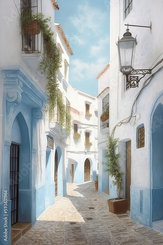 Light watercolor ilustrations of cities