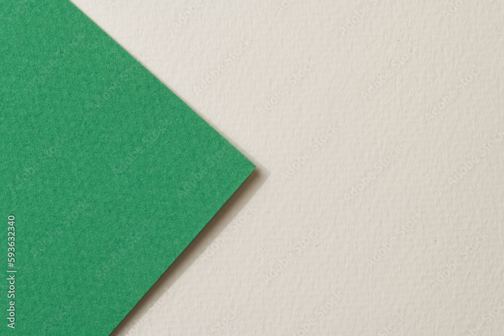 Rough kraft paper background, paper texture white green colors. Mockup with copy space for text Rough kraft paper background, paper texture white green colors. Mockup with copy space for text