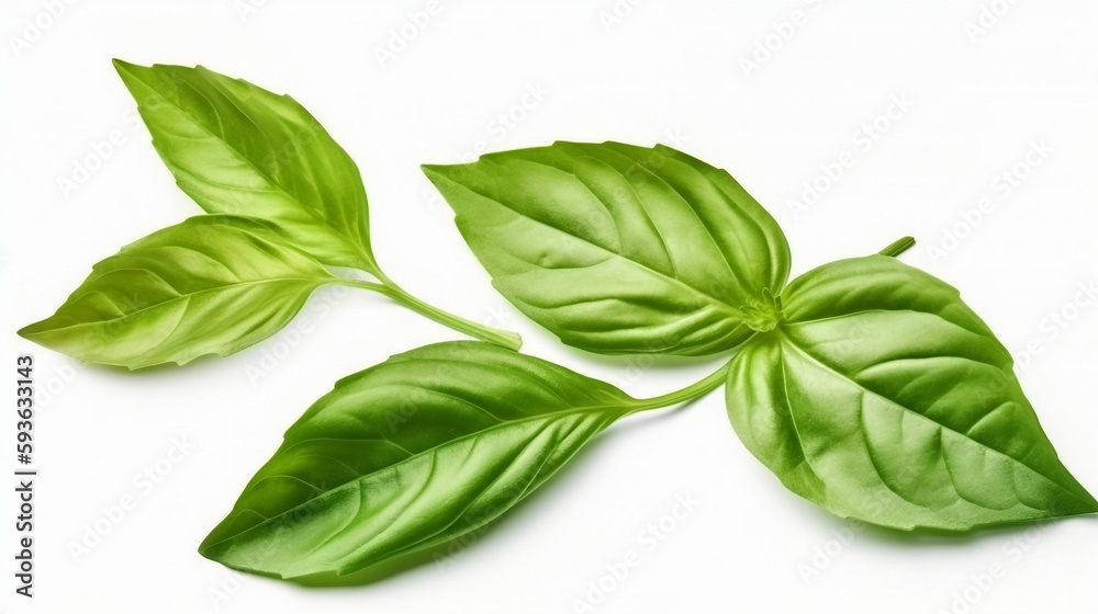 basil leaves isolated on white background basil leaves isolated on white background