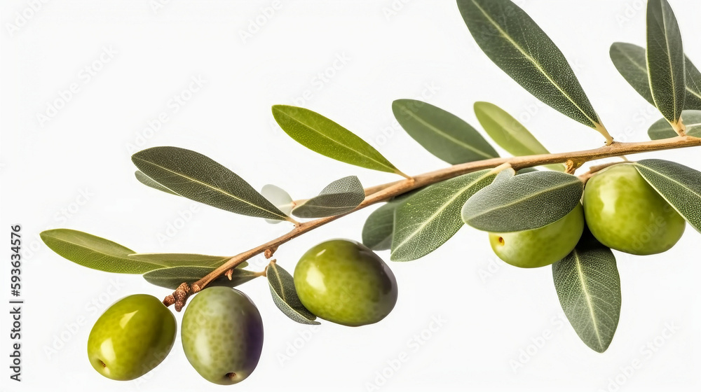 olive tree branch isolated on white background olive tree branch isolated on white background