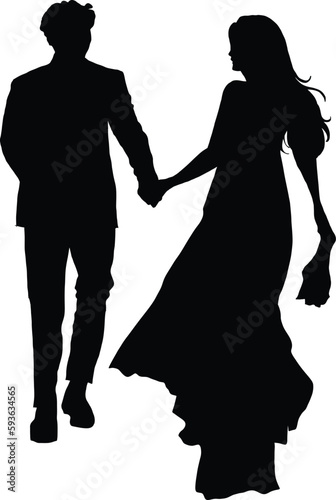Wallpaper Mural silhouette of a couple love Torontodigital.ca