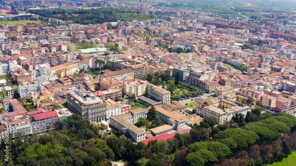 Aerial view of the historic center of Caserta, in Campania, Italy. Aerial view of the historic center of Caserta, in Campania, Italy.