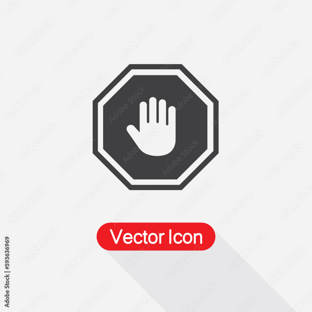 Do not enter stop sign with hand Vector Illustration Eps10 Do not enter stop sign with hand Vector Illustration Eps10