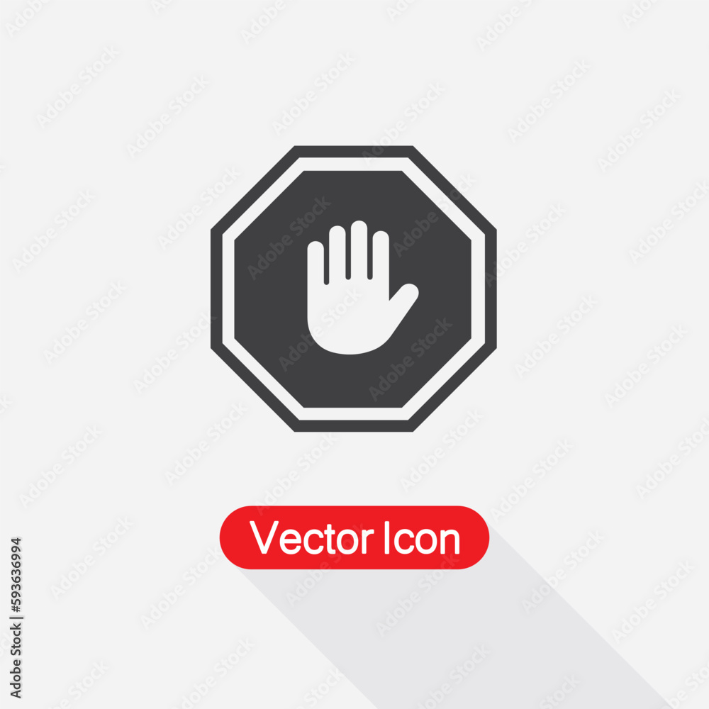 Do not enter stop sign with hand Vector Illustration Eps10 Do not enter stop sign with hand Vector Illustration Eps10