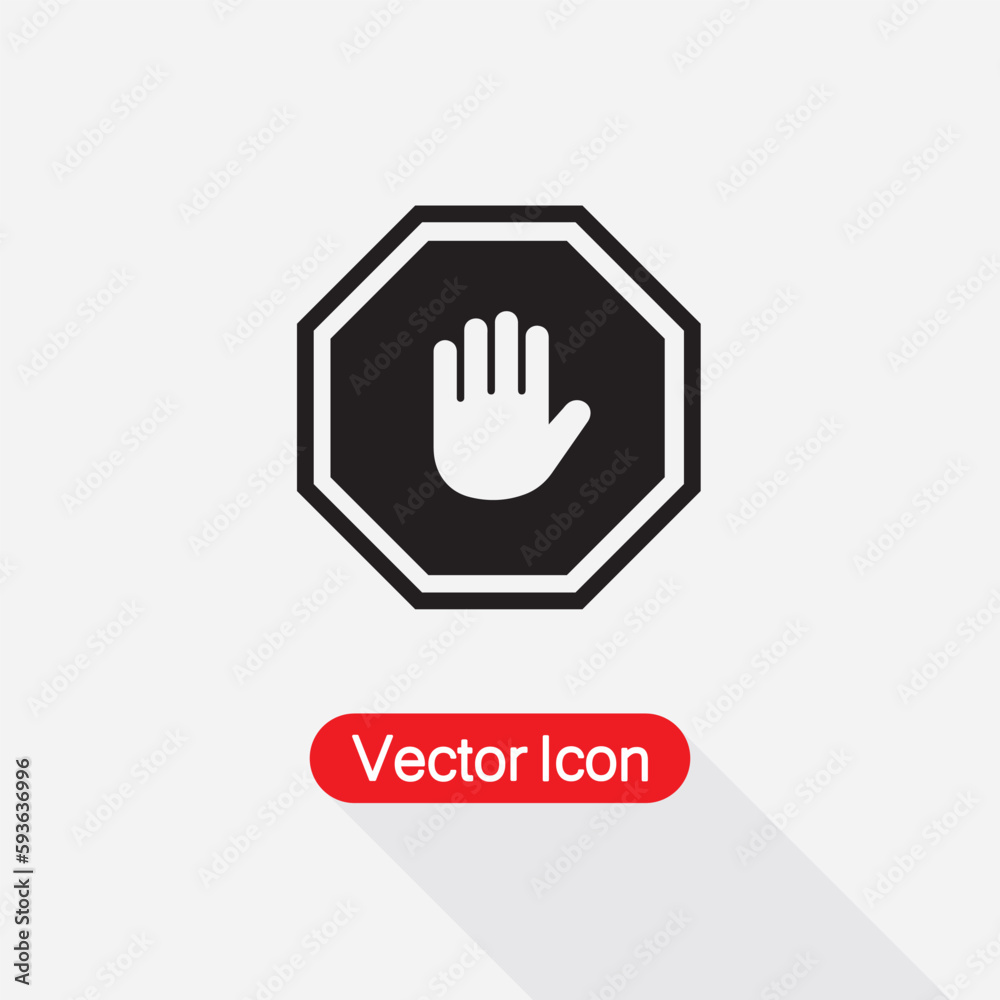 Do not enter stop sign with hand Vector Illustration Eps10 Do not enter stop sign with hand Vector Illustration Eps10