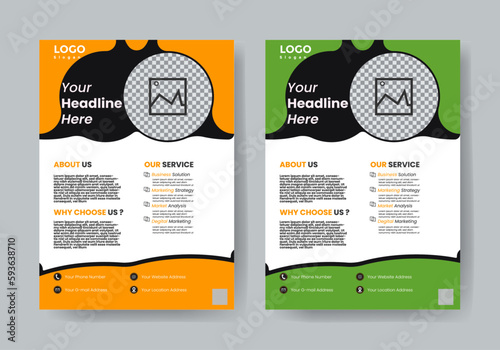 corporate Business A4 vector flyer design for company promotion.poster or brochure cover layout and advertising. New Modern Flyer template

