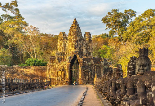 Angkor Thom South Gate Angkor Wat Complex, Cambodia