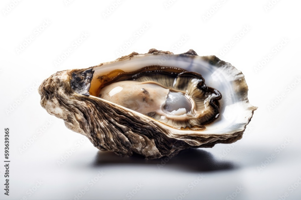 Oyster Seafood isolated on White Background Generative Ai Oyster Seafood isolated on White Background Generative Ai