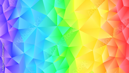 カラフルな三角形の幾何学模様