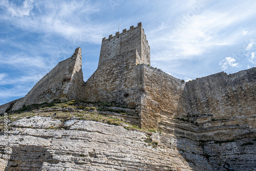 Slika na platnu View of the formidable Castello di Lombardia (Lombardy Castle) in Enna, Sicily,
