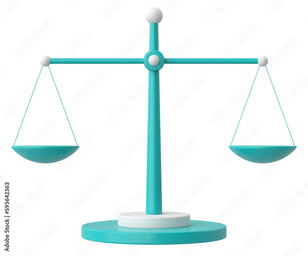 Weighing scale. Balance scale. 3D illustration. Weighing scale. Balance scale. 3D illustration.
