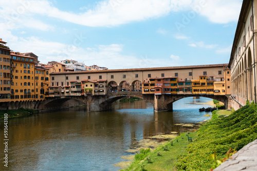 Ponte Vecchio over Arno river in Florence  Italy