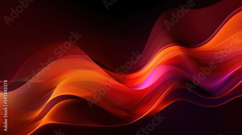 shiny neon glass beautiful, calming translucent wavy composition background with gradient transition, aesthetically , minimalist , smooth transitions, generative ai