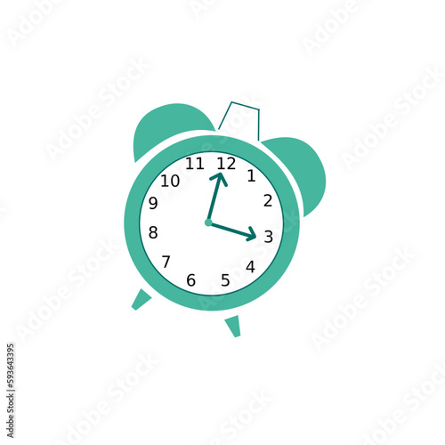 Reloj despertador, alarma. Vector despertador. Objeto. Ilustración. Cronómetro