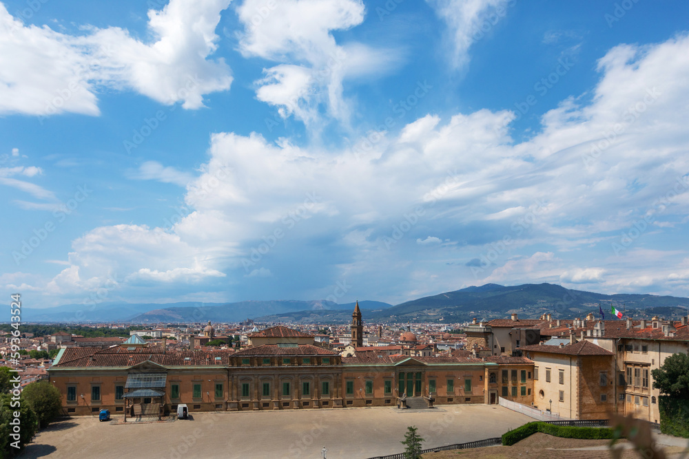 Panoramic view of Florence from Palazzo Pitti in Florence, Italy