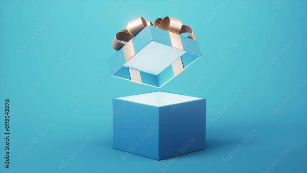Opening gift box, festivals and celebrations, 3d rendering.