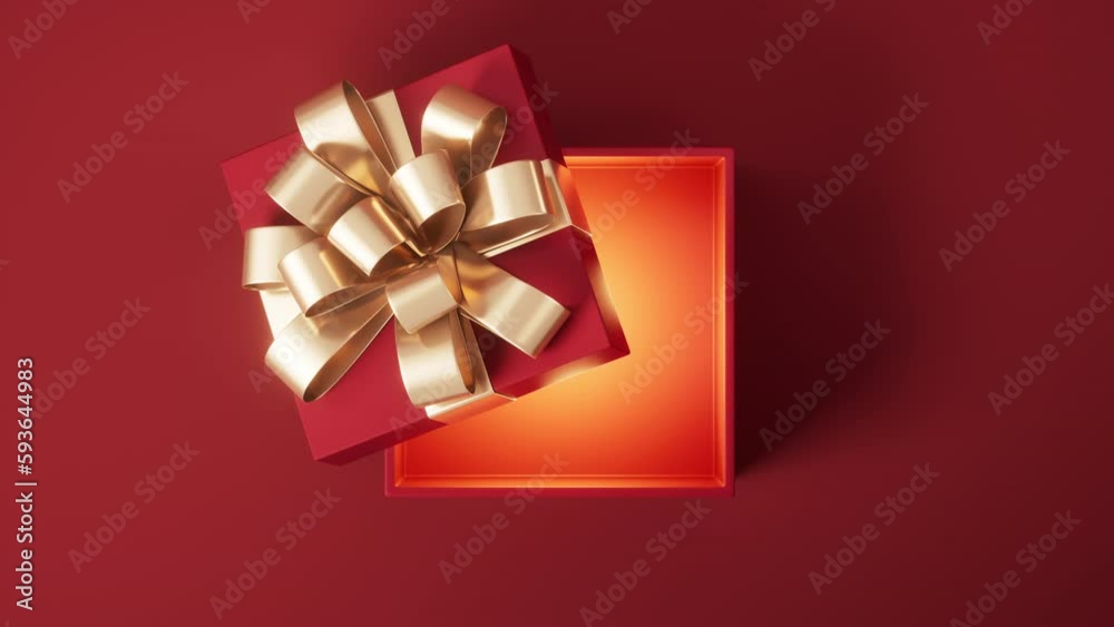 Opening gift box, festivals and celebrations, 3d rendering.