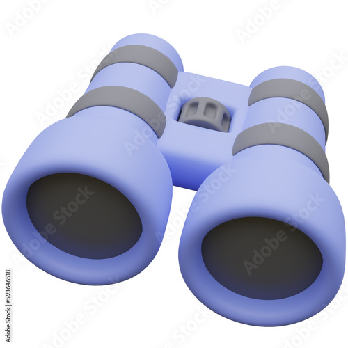 binoculars,3d icon liiustration photo