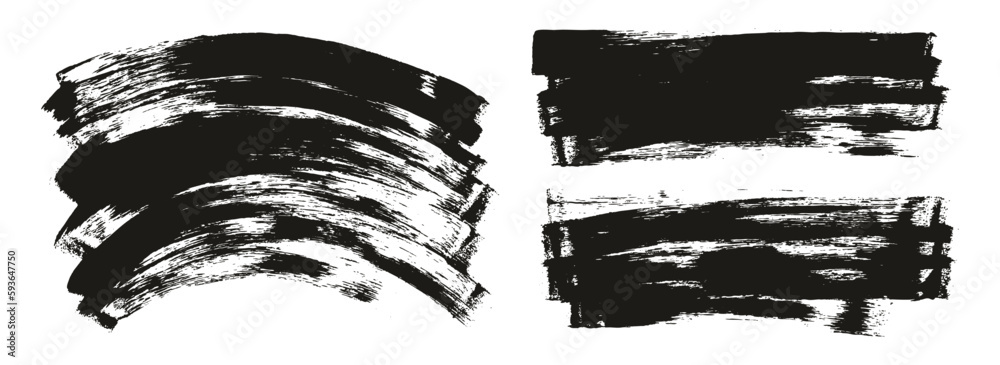 Flat Sponge Thin Artist Brush Long & Curved Background Mix High Detail Abstract Vector Background Mix Set 