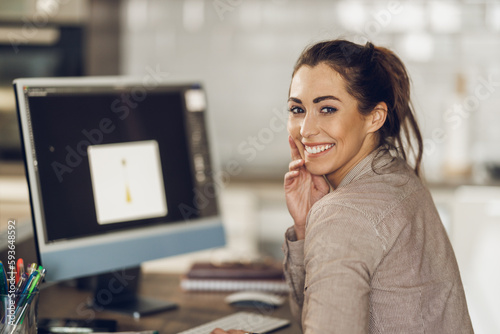 Canvas Print Freelancer Working From Home