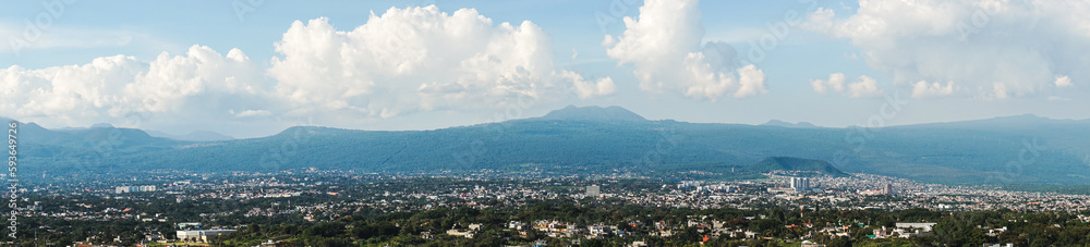 panorama of the mountains, landscape of cuernavaca city
