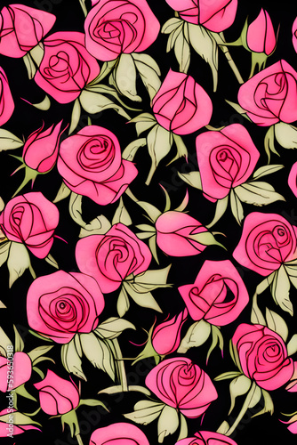 Floral pattern rose