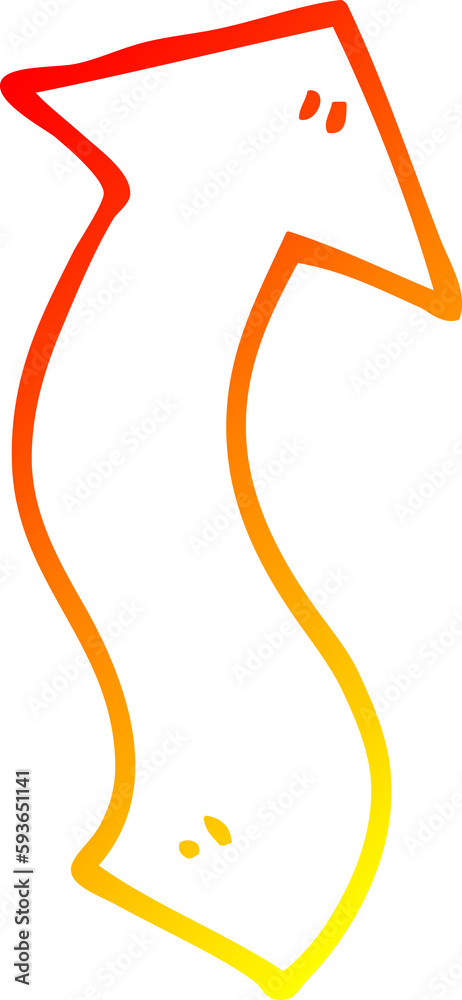 warm gradient line drawing cartoon directing arrow warm gradient line drawing cartoon directing arrow