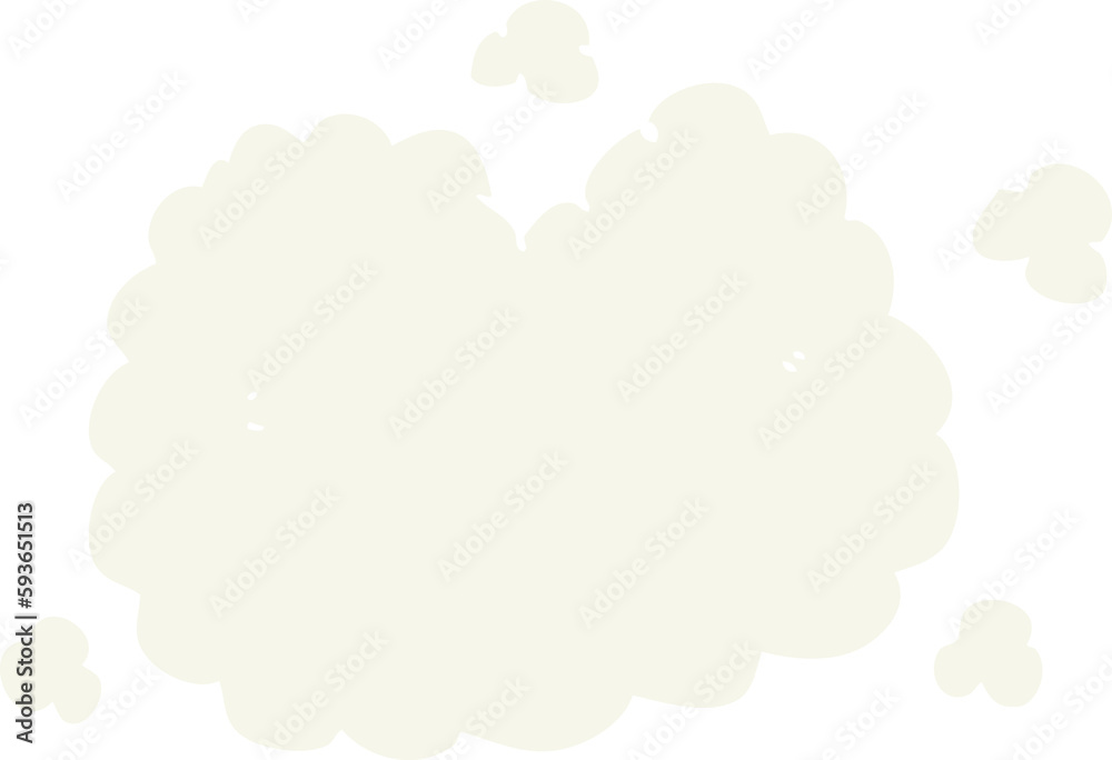flat color style cartoon smoke cloud