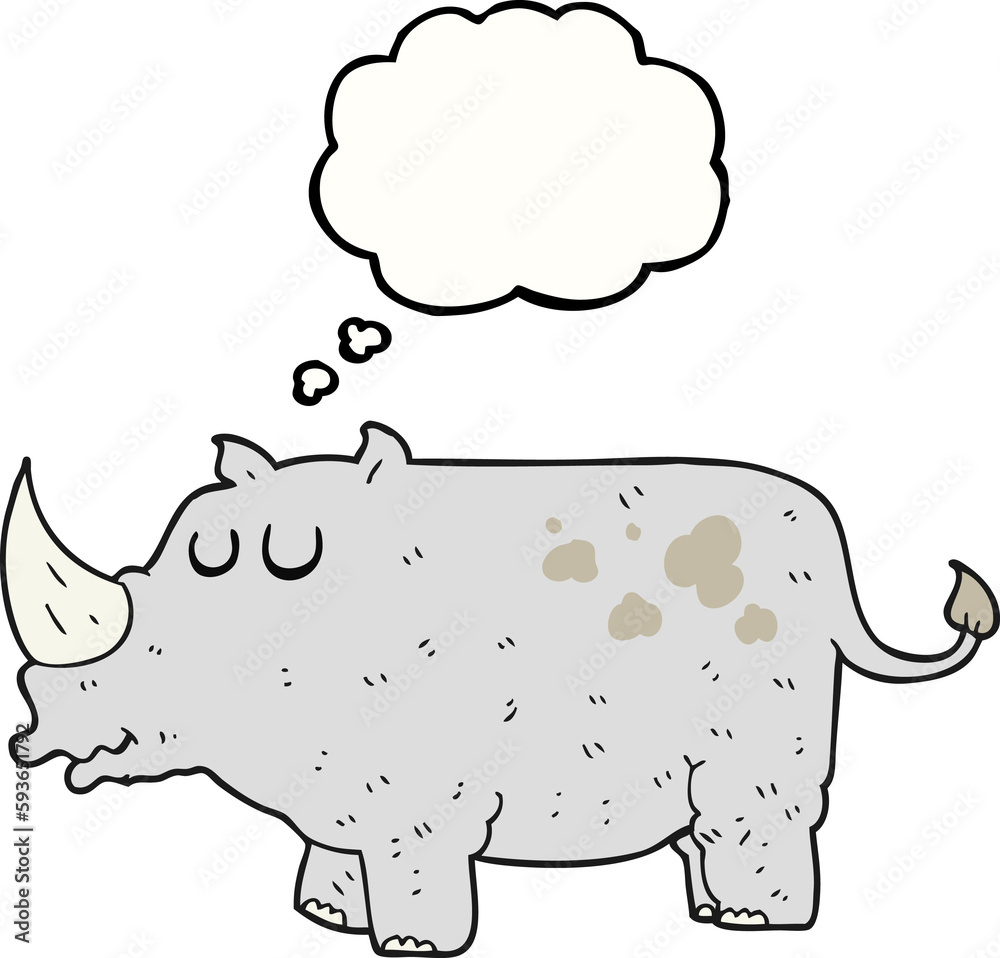 thought bubble cartoon rhino thought bubble cartoon rhino