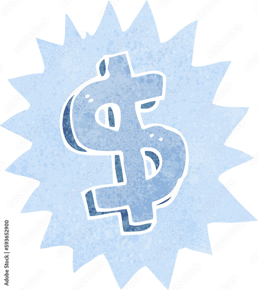 Obraz premium cartoon dollar symbol