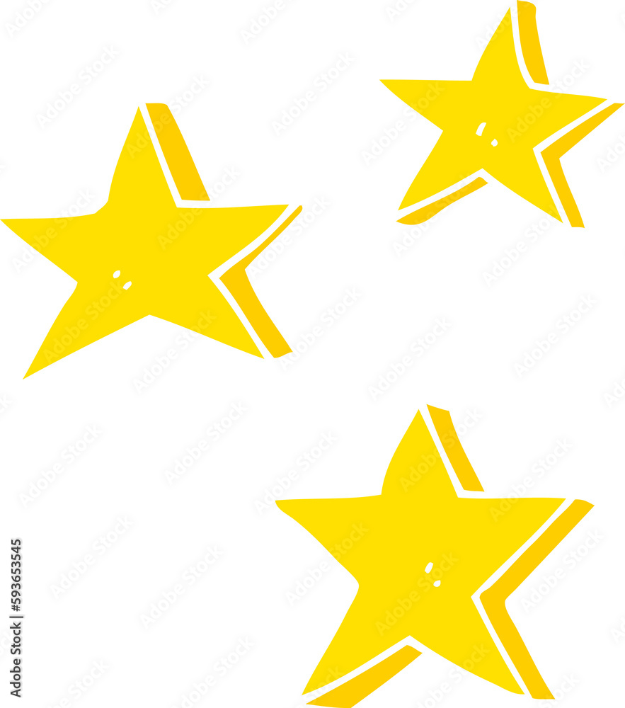 flat color style cartoon stars flat color style cartoon stars