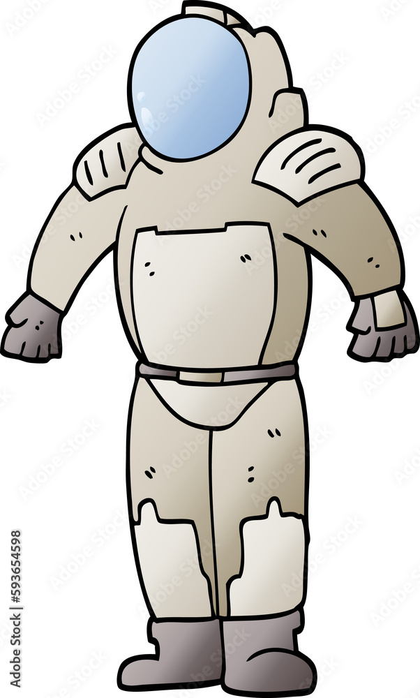 vector gradient illustration cartoon space man