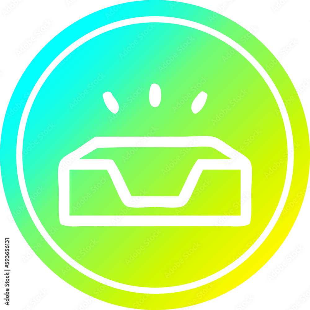 empty in tray circular in cold gradient spectrum empty in tray circular in cold gradient spectrum
