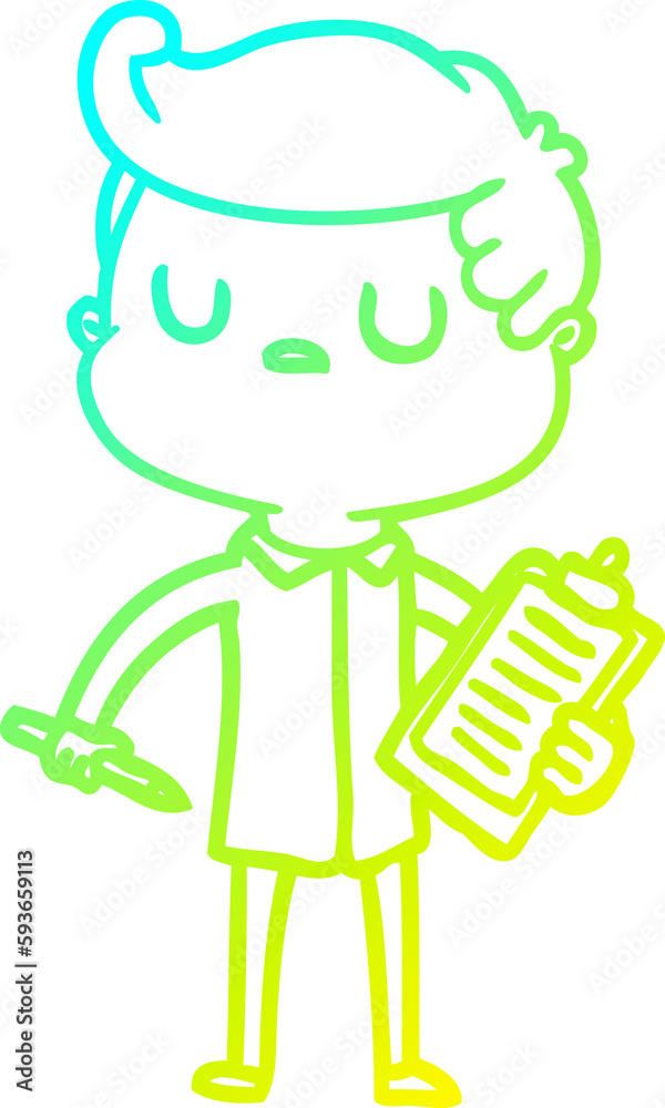 cold gradient line drawing cartoon aloof man cold gradient line drawing cartoon aloof man