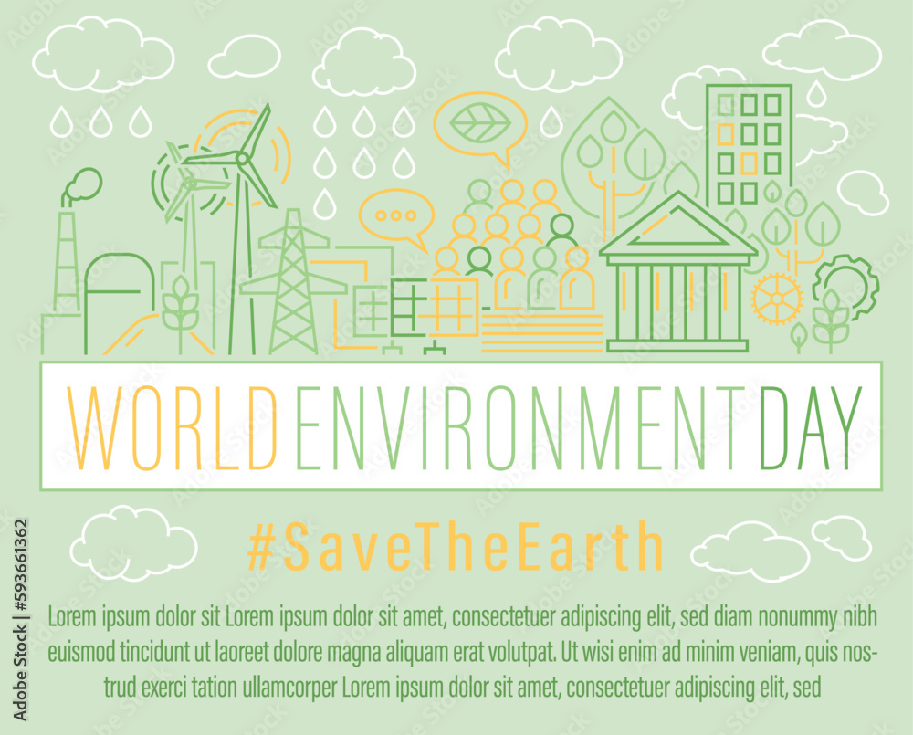 World Environment day. Protecting the Earth concept.