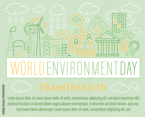 World Environment day. Protecting the Earth concept.