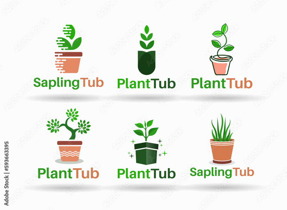 Sapling Tub logo design Sapling Tub logo design