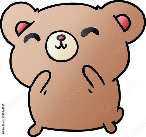 gradient cartoon kawaii cute happy hamster